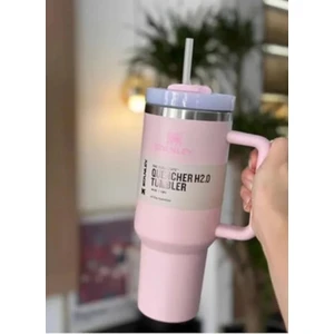 Quencher Pipetli Termos 1,18 L Pudra Pembe