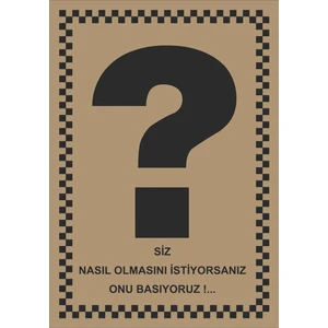 Kağıt Paspas 100 Adet 35*50 Ebadında Soru Işareti Olan Yere Istediğiniz Baskıyı Yaparız