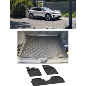 Volkswagen Id.4 2020 ve Sonrası 4.5d Paspas 3D Rizline Üst  Bagaj Havuzu