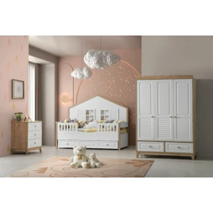 Aymini Milano Bebek Odası Takımı MDF Malzemeden Modern Tasarım Geniş Depolama Alanı