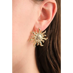 Gold Büyük Güneş Küpe