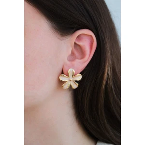 ve Beyaz Mineli Papatya Küpe