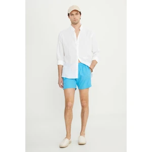 Altınyıldız Classics Erkek Mavi Standart Fit Normal Kesim Hızlı Kuruyan Yan Cepli Desenli Mayo