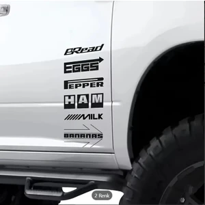 Araç Sticker – Alışveriş Listesi Tasarım (Yan Kapı Uygulama)