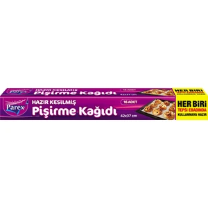 Hazır Kesilmiş Pişirme Kağıdı 16 Yaprak 42x37 cm
