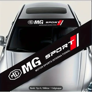 Mg Sport Ön Cam Üstü Araç Sticker Şerit