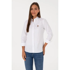 U.s. Polo Assn. Kadın Beyaz Gömlek Basic 50308038-VR013