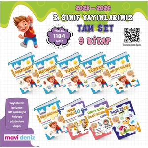 Mavi Deniz Yayınları 3.sınıf Eğitim Seti 2025-2026 (9 Kitap)