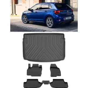 Volkswagen Polo 2023 ve Sonrası Lıfe/style 2023 Sonrası 4.5d Paspas 3D Rizline Üst Bagaj Havuzu