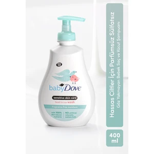 Baby Dove Bebekler için Kokusuz Saç ve Vücut Şampuanı 400 ml