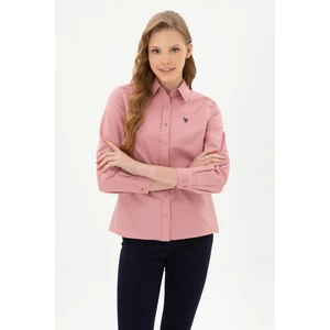 U.S. Polo Assn. Kadın Orkide Uzun Kollu Basic Gömlek 50316711-VR221