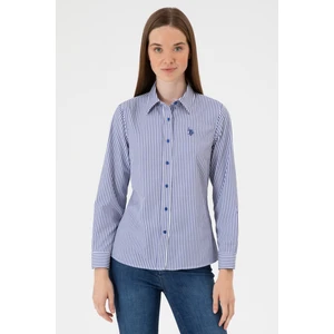 U.s. Polo Assn. Kadın Saks Gömlek Desenli 50316492-VR045
