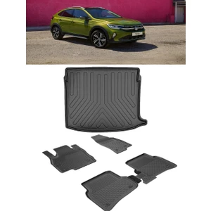 Taigo 2022 ve Sonrası 4.5d Sahler Paspas 3D Rizline Üst Bagaj Havuzu Set