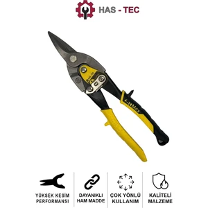 Köşebent Makası | Sağ Kesim, Endüstriyel Çelik Bıçak, Ergonomik Sarı-Siyah Sap