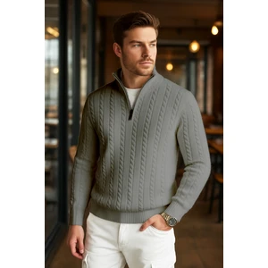 Fermuarlı Erkek Kazak - Rahat ve Şık