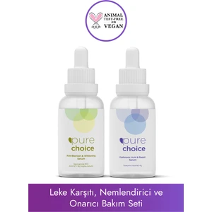 Pure Choice Leke Karşıtı Nemlendirici ve Onarıcı Bakım Seti ( Leke Karşıtı Bakım Serumu + Ha Serum 2'li Set)