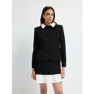 Adl Bebe Yaka Ceket Siyah 11945637000