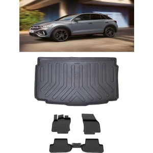 Volkswagen T-Roc 2019 ve Sonrası 4.5d Paspas 3D Rizline Alt Bagaj Havuzu