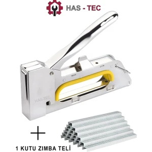 Profesyonel Büyük Zımba Makinesi + 1 Kutu Zımba Teli | Deri, Kumaş, Plastik, Ahşap Için Dayanıklı