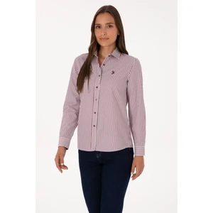 U.s. Polo Assn. Kadın Plum Gömlek Desenli 50316492-VR177