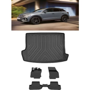 Volkswagen T-Roc 2019 ve Sonrası 4.5d Paspas 3D Rizline Üst Bagaj Havuzu