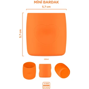 Silikon Mini Bardak Sunset Turuncu