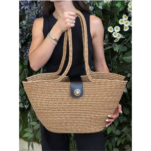Sardinia Kapaklı Handmade Hasır Tote Plaj ve Günlük Çanta Yazın Modası