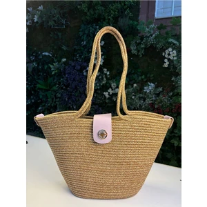 Sardinia Kapaklı Handmade Hasır Tote Plaj ve Günlük Çanta Yazın Modası