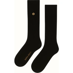 Katia & Bony Kadın Fitilli Yün Dizaltı Çorap Siyah