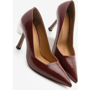 Kadın Stiletto Sivri Burun Klasik Topuklu Ayakkabı Zarte Bordo