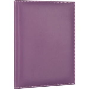 2K 2026 YENİ YIL Tarihli Günlük Çizgili Ajanda Diplomat Deri Kapak 17*24 cm. Lila