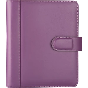 2K 2026 YENİ YIL Günlük Çizgili Ajanda Suni Deri 4 Halkalı Organizer Ajanda iç Ajanda Ölçüsü 15*21 cm Lila