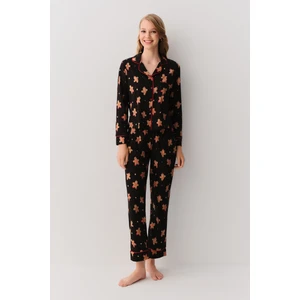 Cookies Gömlek Yaka Pijama Takımı