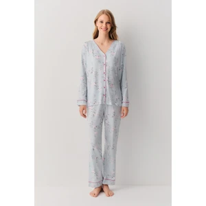 Alin Gömlek Yaka Pijama Takımı