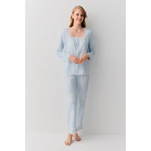 Sakura Gömlek Yaka Pijama Takımı