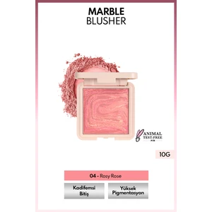 Marble Baked Blusher Fırınlanmış Allık - 04 Rosy Rose