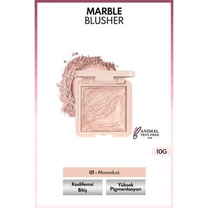 Marble Baked Blusher Fırınlanmış Allık - 01 Moondust