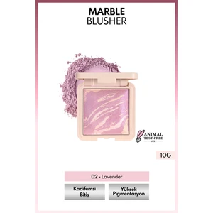 Marble Baked Blusher Fırınlanmış Allık - 02 Lavender