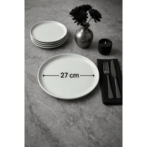 Kütahya Porselen Moderna Serisi 27 cm Beyaz Servis Tabağı 6 Lı