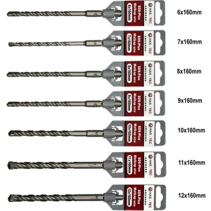 Sds-Plus Matkap Ucu Seti | 7 Parça 6mm - 12MM | Kırıcı Delici Hilti Uyumlu Beton Delme Uçları