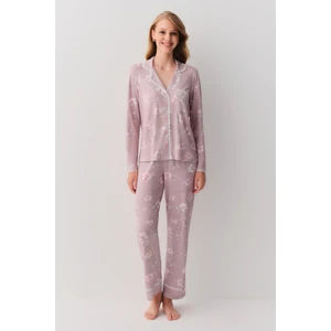 Lara Gömlek Yaka Pijama Takımı