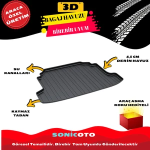 Ssangyong Torres (J100) 2023 Sonrası  3D Bagaj Havuzu Tam Uyum Maxımum Koruma