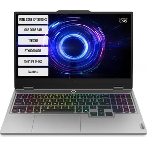 Loq 15IRX10 83JE00LFTR-01 I7-13700HX 16GB Ddr5 1TB+512GB SSD RTX5060 8gb 15.6" IPS 144Hz Freedos