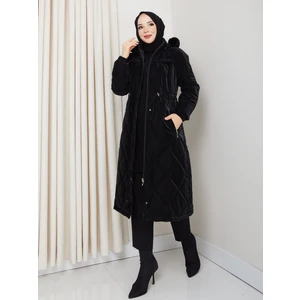 Kadın Büyük Beden Elyaf Dolgulu Spor Kapitone Nova Kumaş Mont 0198