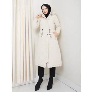 Kadın Büyük Beden Elyaf Dolgulu Spor Kapitone Nova Kumaş Mont 0198