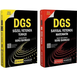 Pegem 2026 Dgs Türkçe Sözel Mantık + Matematik Sayısal Mantık Soru Bankası 2 Li Set