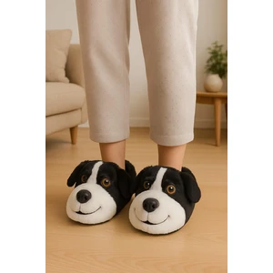 Unisex Yetişkin Köpek Figürlü Peluş Panduf Ev Pandufu Ev Botu