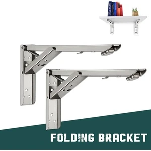 2 Adet Katlanır Raf Masa Katlanır Braketi, Kalınlaşmış Duvara Monte Tezgah Rulman Raf Uzay Tasarrufu Dıy Ağır Katlanabilir Destek Raf | Depolama Tutucular Ve Raflar (Yurt Dışından)