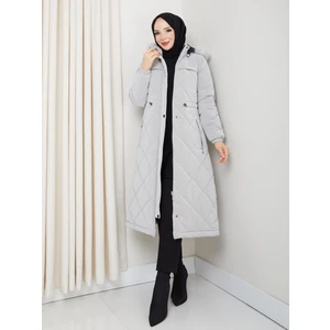 Kadın Büyük Beden Elyaf Dolgulu Spor Kapitone Nova Kumaş Mont 0198