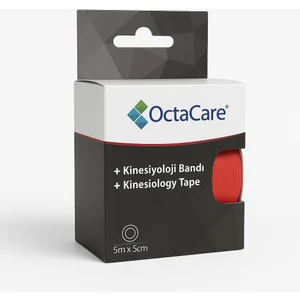 Kinesiyoloji Bandı & Kinezyo Sporcu Ağrı Bandı Kırmızı - 5cm X 5mt